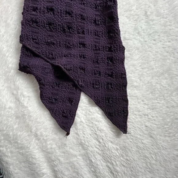 I.C. Collection U.S.A. By Connie Womens XXL Textured Purple Asymmetric Cardigan